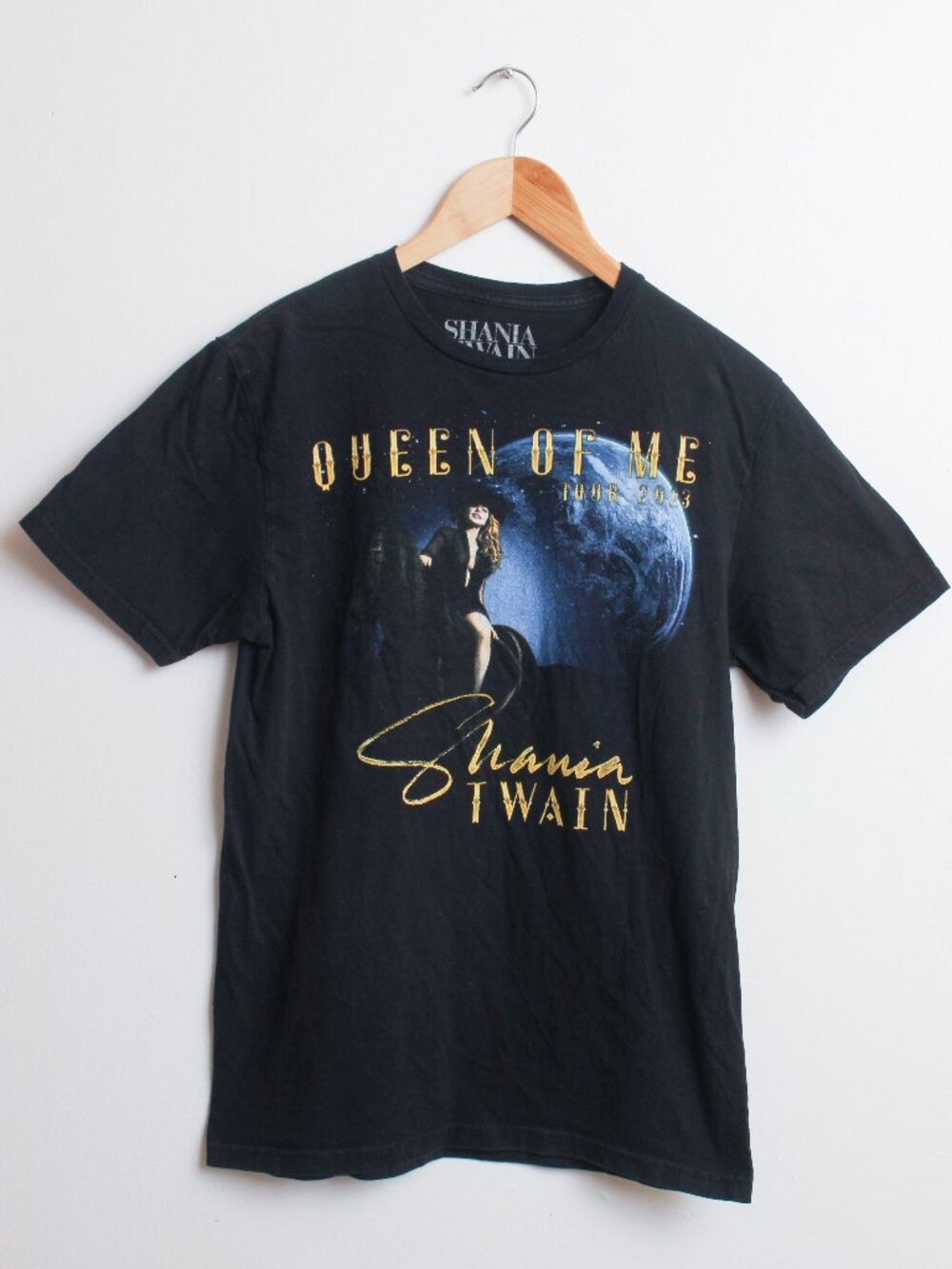 Shania Twain Queen Of Me Shirt Womens Medium Black Double Sided 2023 Tour Tee